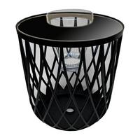 4-IN-1 LOUNGETISCH MIT ACRYL-WEINKÜHLER Dubai schwarz 45 cm - Schwarz, Kunststoff (45/45/45cm) - COOTAB Cooler Table