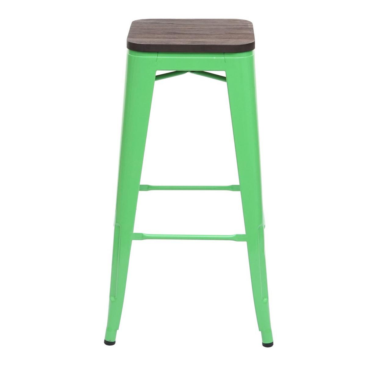 BARHOCKER METALL Grün - Grün, Holz (42/76/42cm) - MCW