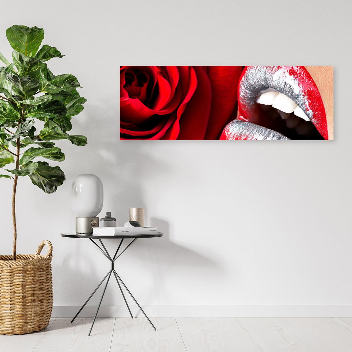 KUNSTDRUCK Rot 120/40 cm - Rot, Textil (120/40cm) - KUNSTLOFT