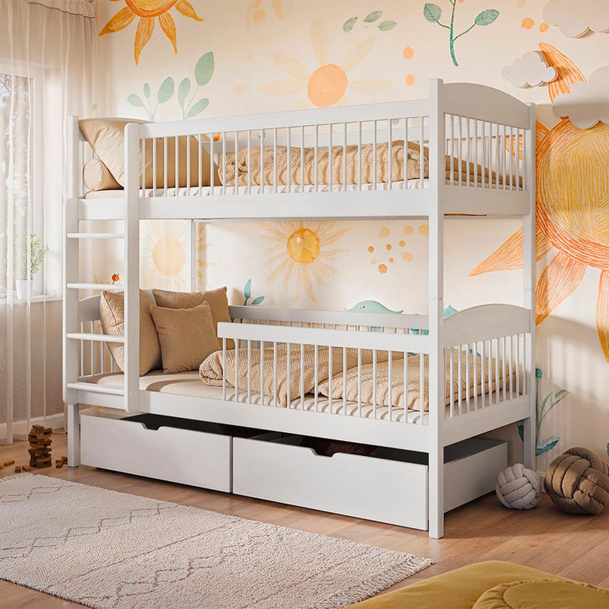 BETT 90/200 Ioana Weiß - Weiß, Holz (90/200cm) - Petits-meubles