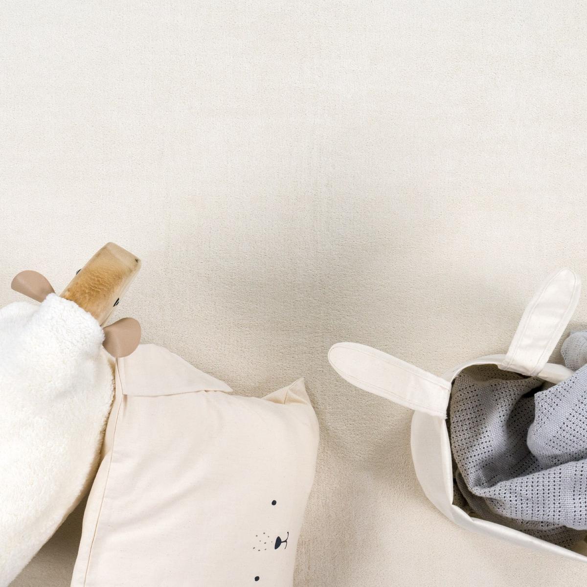 KURZFLORTEPPICH Waschbar, einfarbig, aus Polyester, Creme, 160 x 220 cm - Creme, Textil (160/220cm) - KADIMA DESIGN
