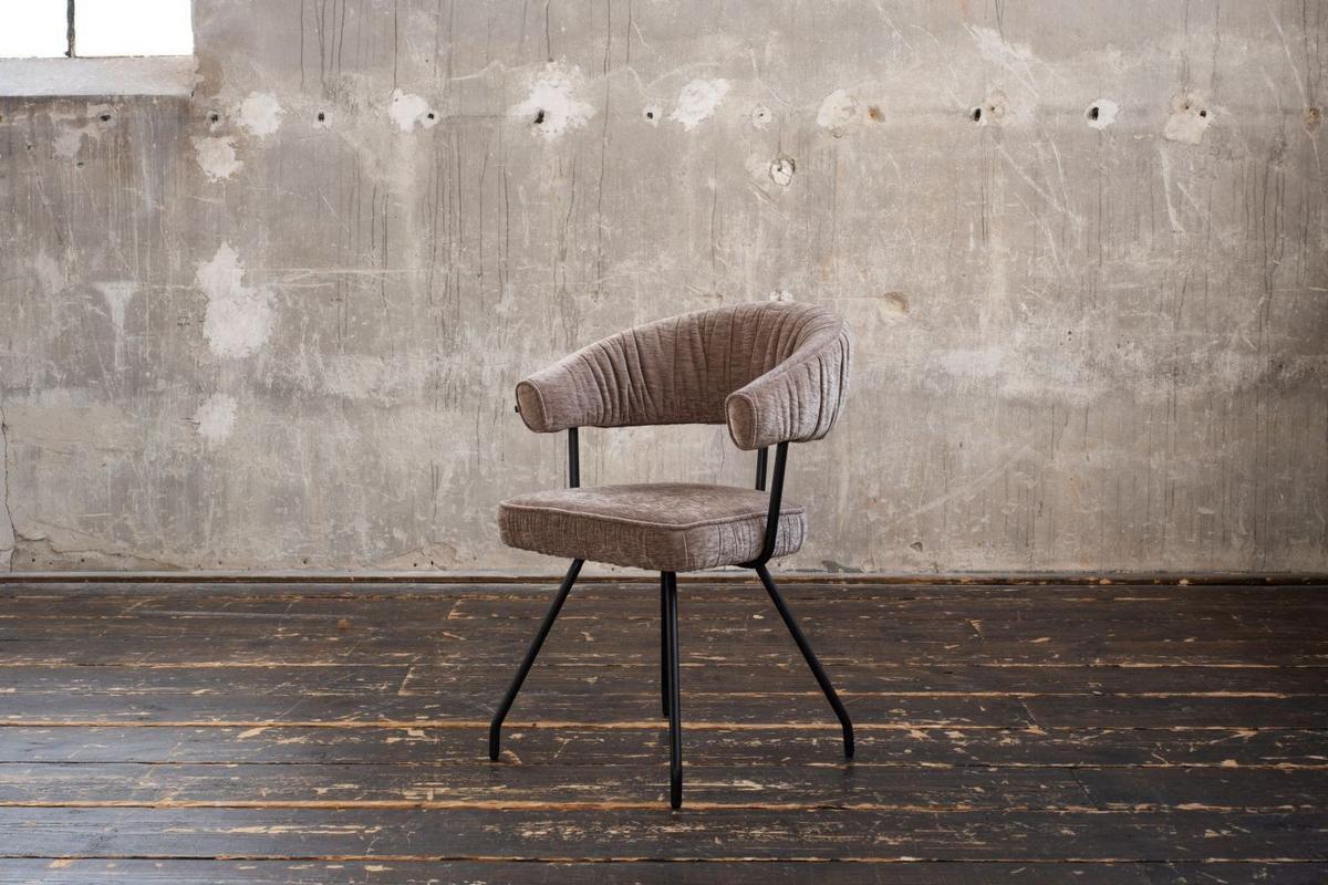 ESSZIMMERSTUHL RUNA Braun Webstoff (1er-Set) - Hellbraun/Braun, Kunststoff/Textil (60/82/59cm) - KAWOLA