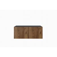 LOWBOARD VAREN 100/41/40 cm, Hängender TV-Schrank Schwarz / Eichefarben - Eichefarben/Schwarz, Holzwerkstoff (100/41/40cm) - MASSENO