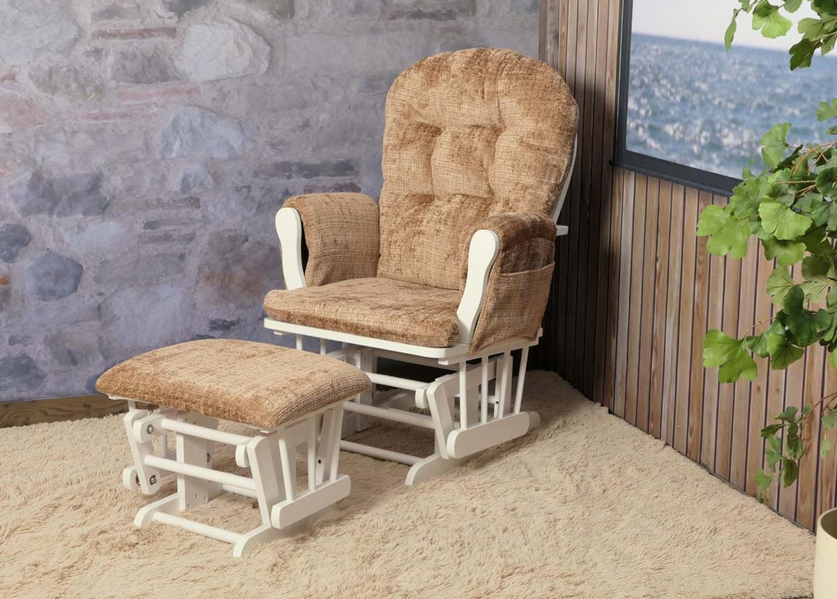 RELAXSESSEL Braun, Weiß - Braun/Weiß, Textil (75/100/71cm) - MCW