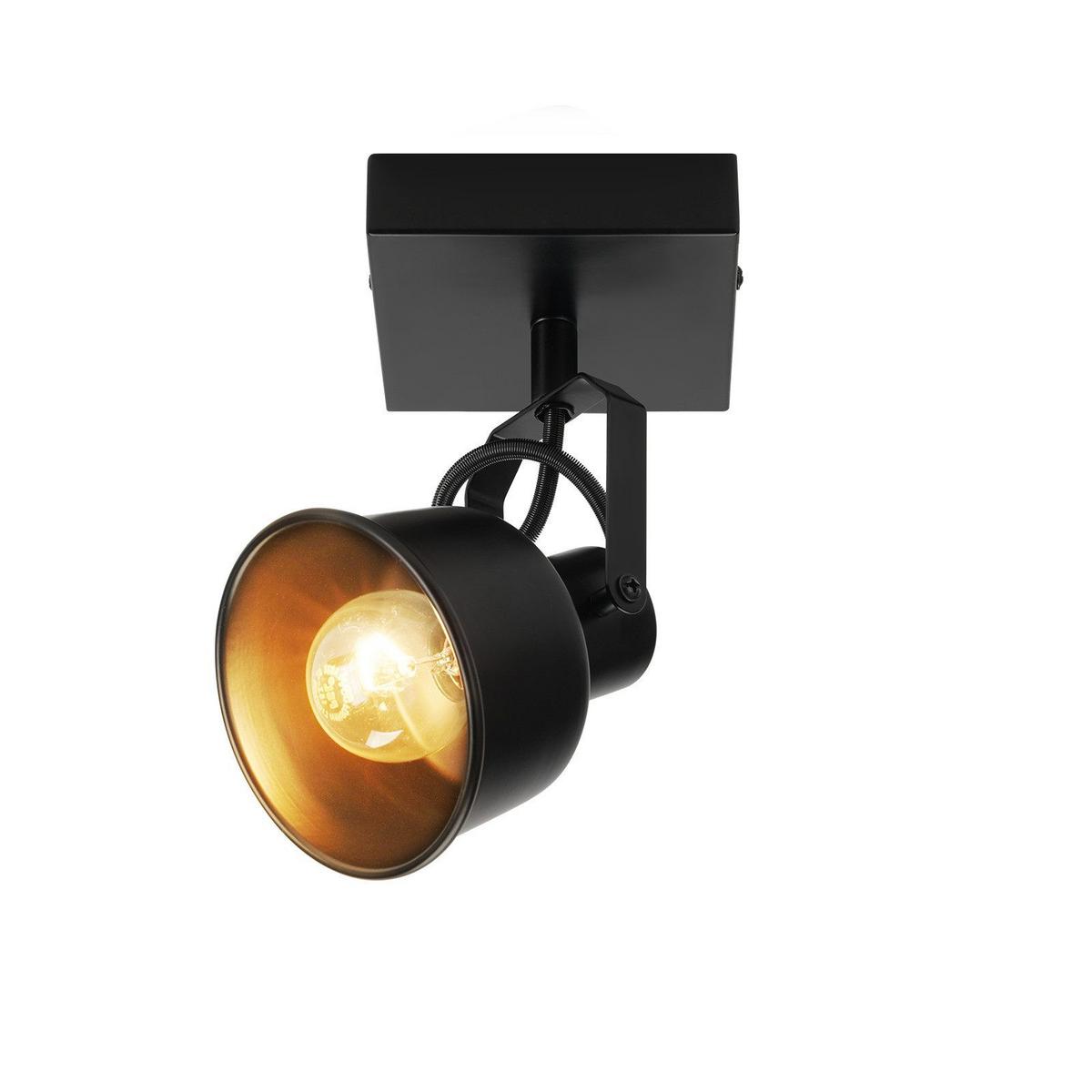 DECKENSTRAHLER Duke1 1-flammig 14/14/17cm - Schwarz, Metall (14/14/17cm) - Nettlife