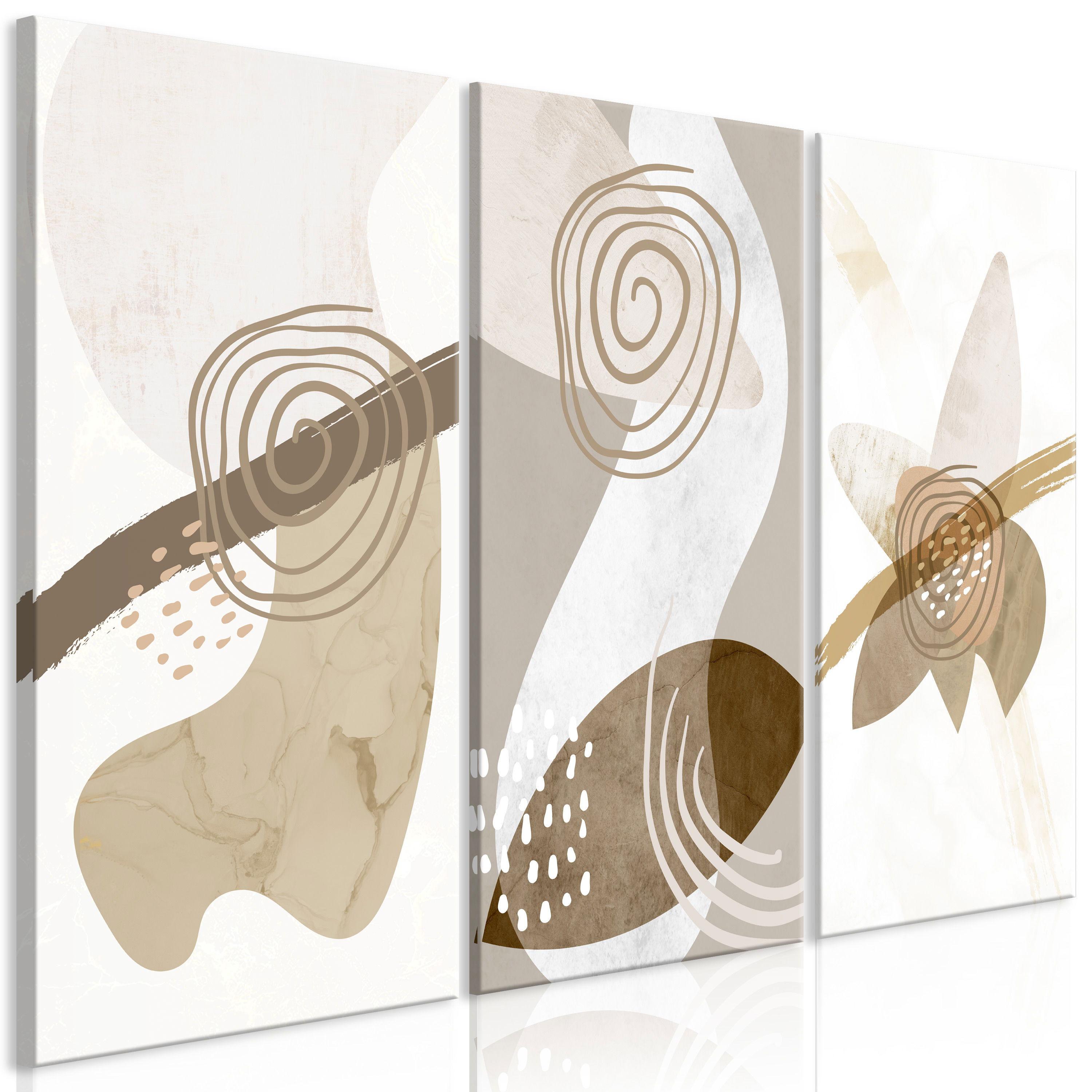 KUNSTDRUCK Beige 90/60 cm - Beige/Weiß, Textil (90/60cm) - KUNSTLOFT
