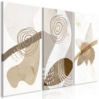 KUNSTDRUCK Beige 120/80 cm - Beige/Weiß, Textil (120/80cm) - KUNSTLOFT