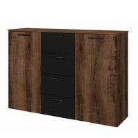 SIDEBOARD BETTINA 132/93/38 cm mit 4 Schubladen und 2 Türen Multicolor - Multicolor, Holzwerkstoff (132/93/38cm) - MASSENO
