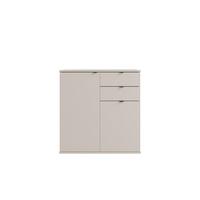 KOMMODE METRIX 80/82,5/35cm mit 2 Schubladen 2 Türen Kaschmir - Kaschmir, Holzwerkstoff (80/82.5/35cm) - MASSENO