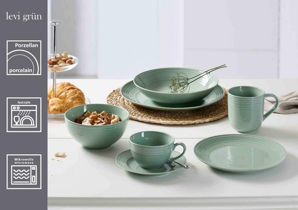 KAFFEEUNTERTASSEN Levi Grün ø 15,5 cm 6er Set - Grün, Keramik (15.5cm) - Ritzenhoff Breker