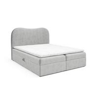 BOXBETT Darlin - Hellgrau, Holzwerkstoff/Textil (140/200cm) - Fun Möbel