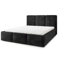 POLSTERBETT MORENA LM 140x200 cm mit Bettkästen - Schwarz - Schwarz, Holz (140/200cm) - MASSENO