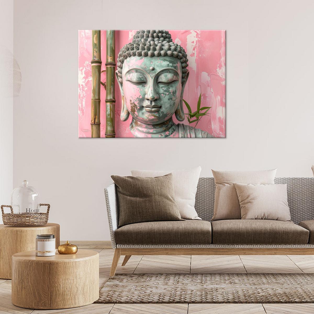 LEINWANDBILD Zen und Orientalisch 120x80cm - Rosa, Textil (120/80cm) - Feeby