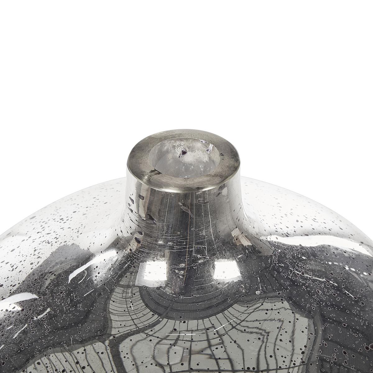 BLUMENVASE Glas silber Kachori - Silberfarben, Glas (40cm) - Beliani