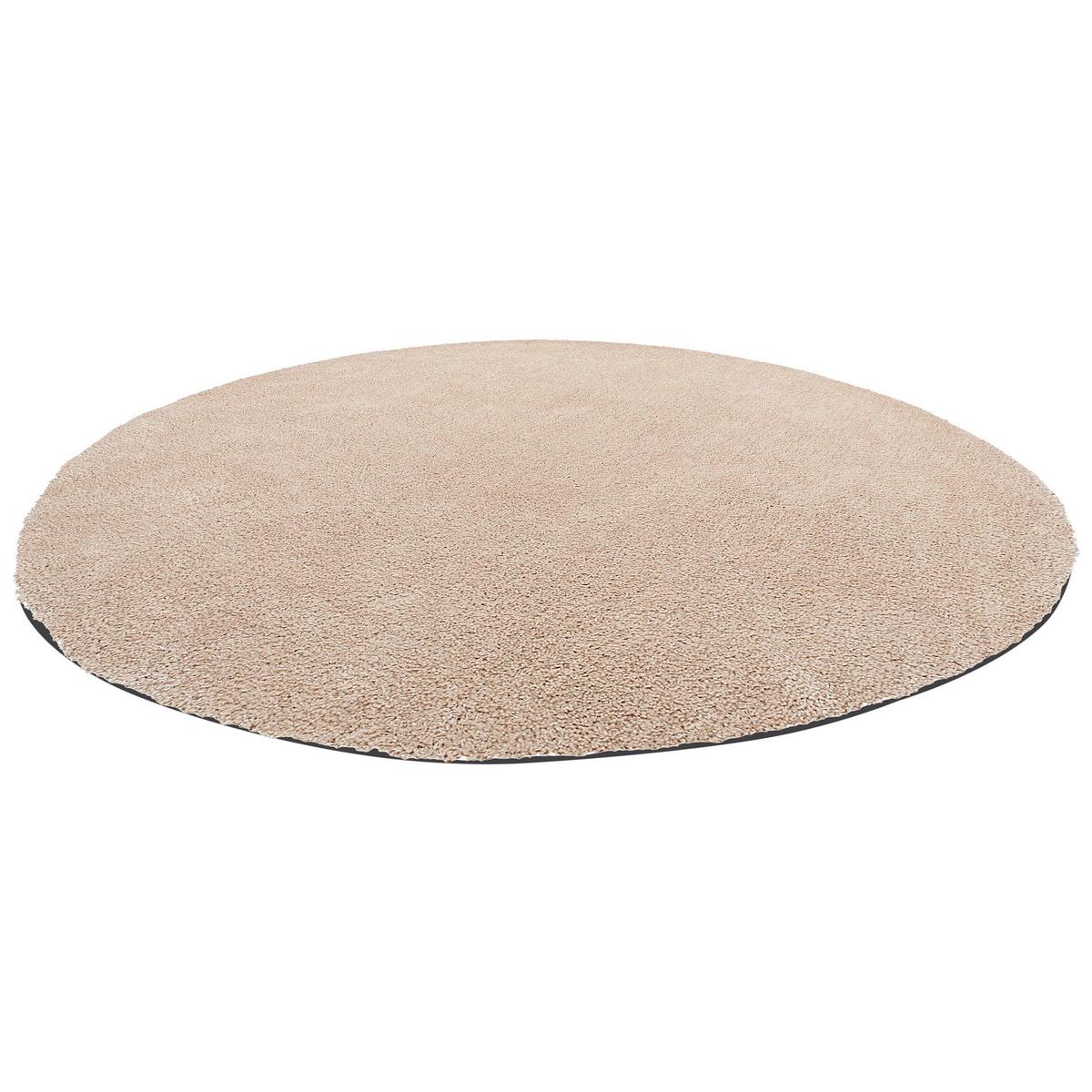 SHAGGY-TEPPICH Demre 140/140 cm - Beige, Kunststoff (140/140cm) - Beliani