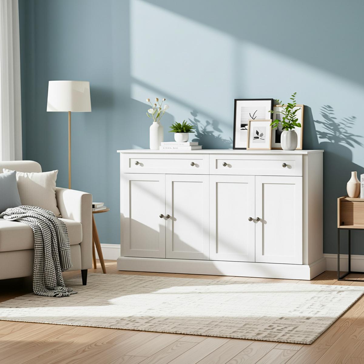 SIDEBOARD 150 cm in Antik Weiß - Creme, Holzwerkstoff (150/86/40cm) - Urban Meuble