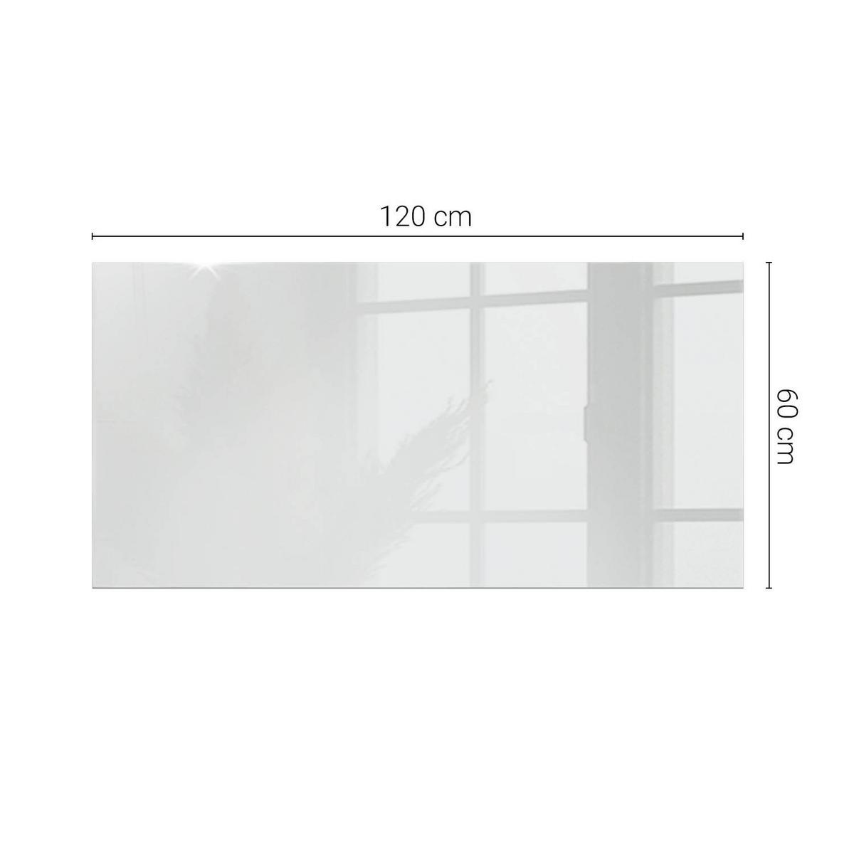 TISCHPLATTE 120x60 cm Farbe Weiß, glatt - Weiß, Glas (120/60/0.4cm) - TULUP