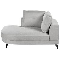 CHAISELONGUE Kunstleinen Grau Yuri - Dunkelgrau/Schwarz, Textil (111/88/151cm) - Beliani