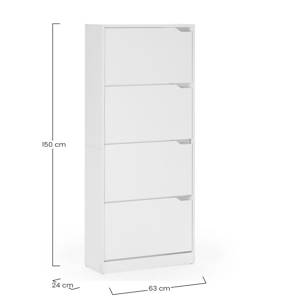 SCHUHRANK Angel, weiß - Weiß, Holzwerkstoff (63/150/24cm) - VS Venta-stock