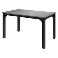 ESSTISCH Focus 140 - Schwarz/Grau, Holzwerkstoff/Metall (80/140/76cm) - MIRJAN24