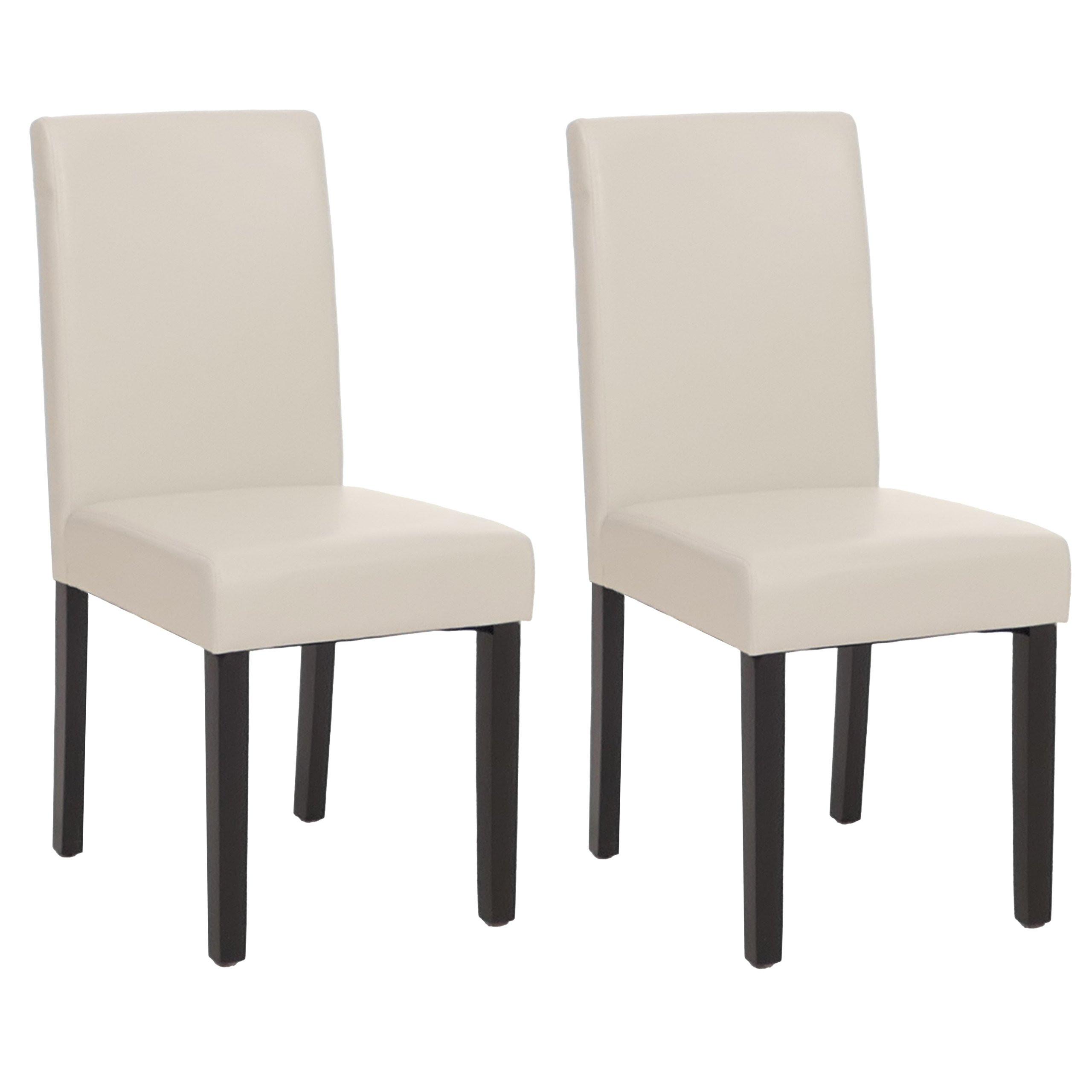 ESSZIMMERSTUHL Hochganz Reinweiß 2er-Set - Weiß Hochglanz/Weiß, Textil (43/90/56cm) - MCW