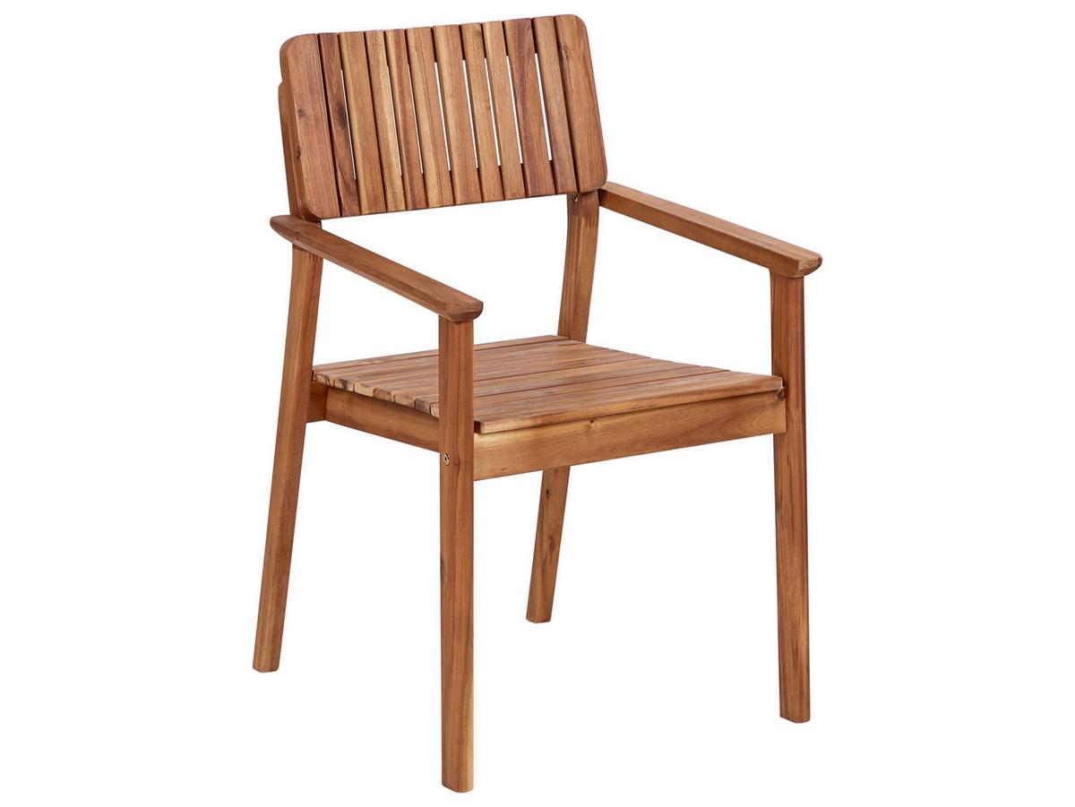 GARTENMÖBEL-SET 4-Sitzer Heller Holzfarbton mit Sonnenschirm Agello - Hellbraun/Beige, Holz - Beliani