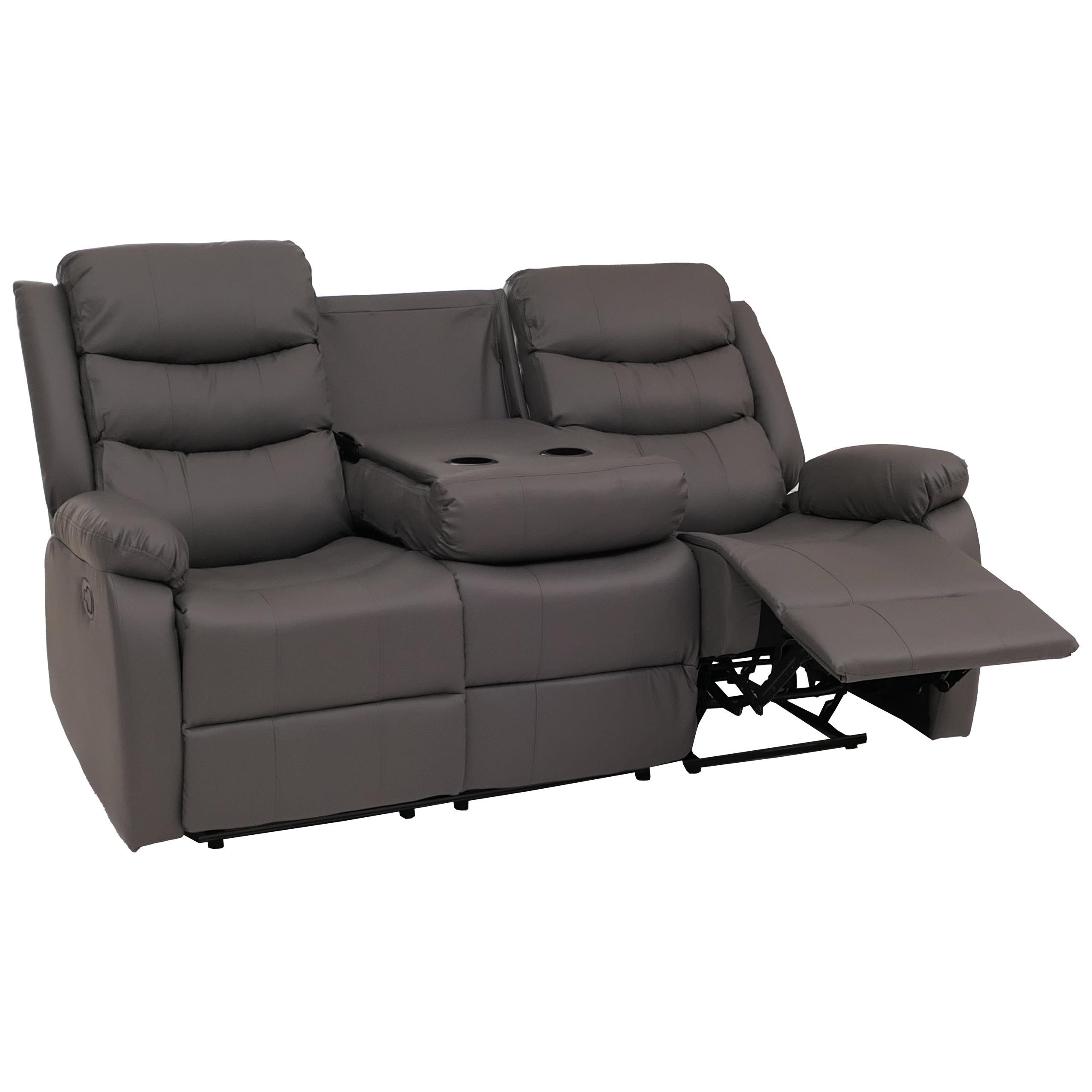 3ER KINOSESSEL Grau - Grau, Textil (181/107/164cm) - MCW