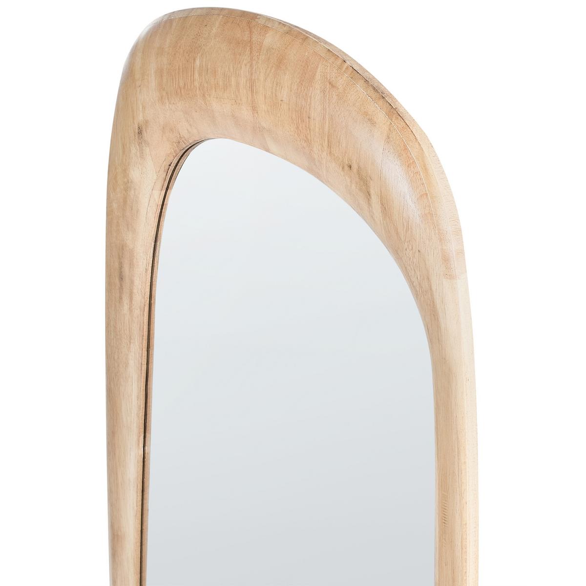 WANDSPIEGEL 57/120 cm Holz Braun Trizay - Braun, Holz (57/120/4cm) - Beliani