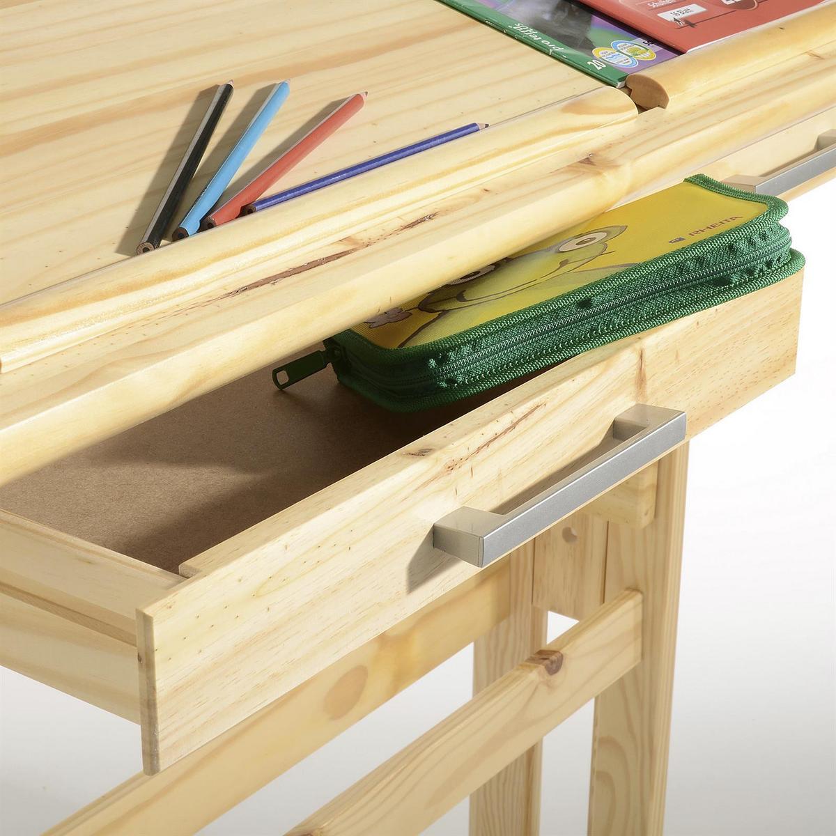 KINDERSCHREIBTISCH OLIVIA natur - Naturfarben, Holz (109/130/55cm) - IDIMEX