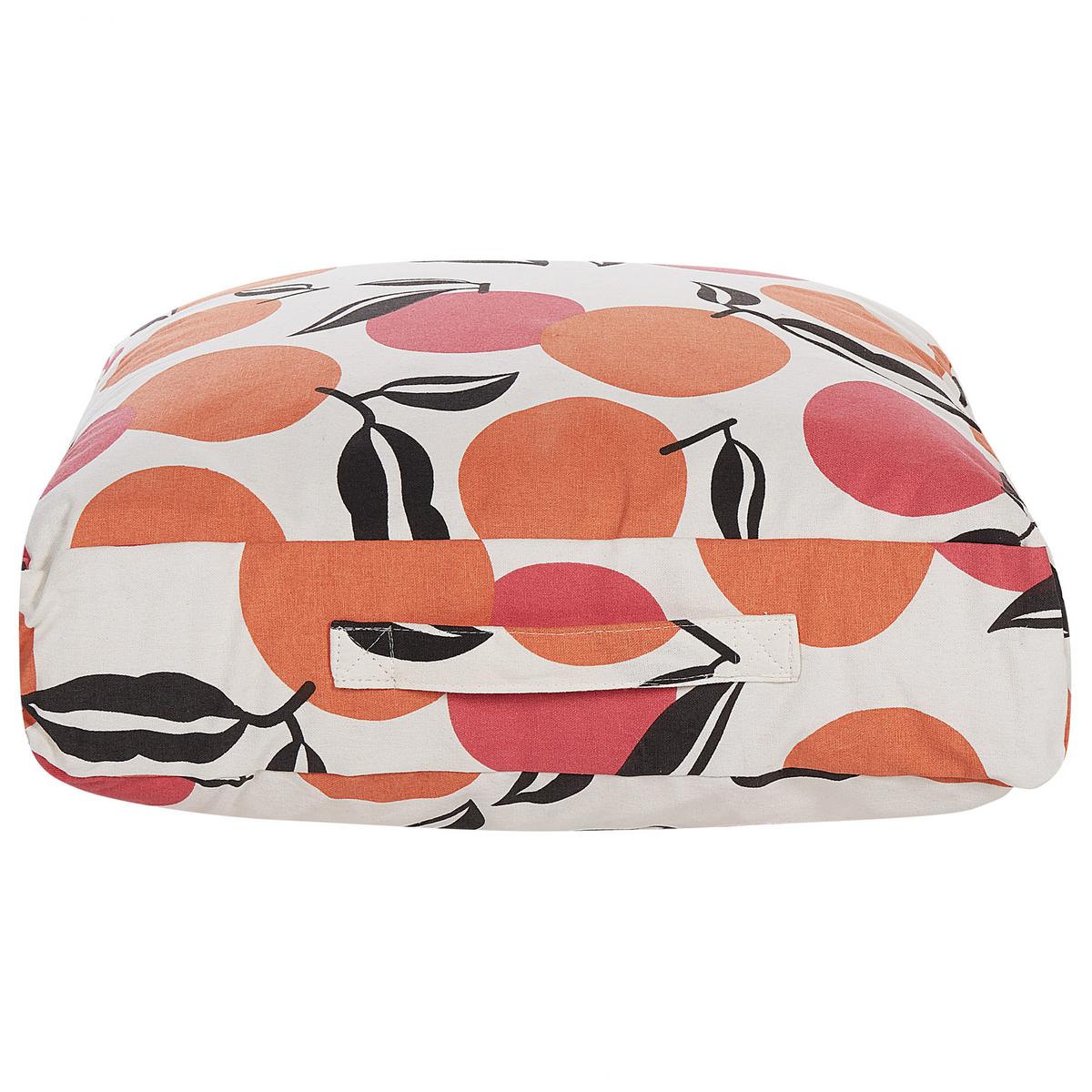 POUF Mellal 50/50/20 cm - Multicolor, Naturmaterialien/Textil (50/20/50cm) - Beliani