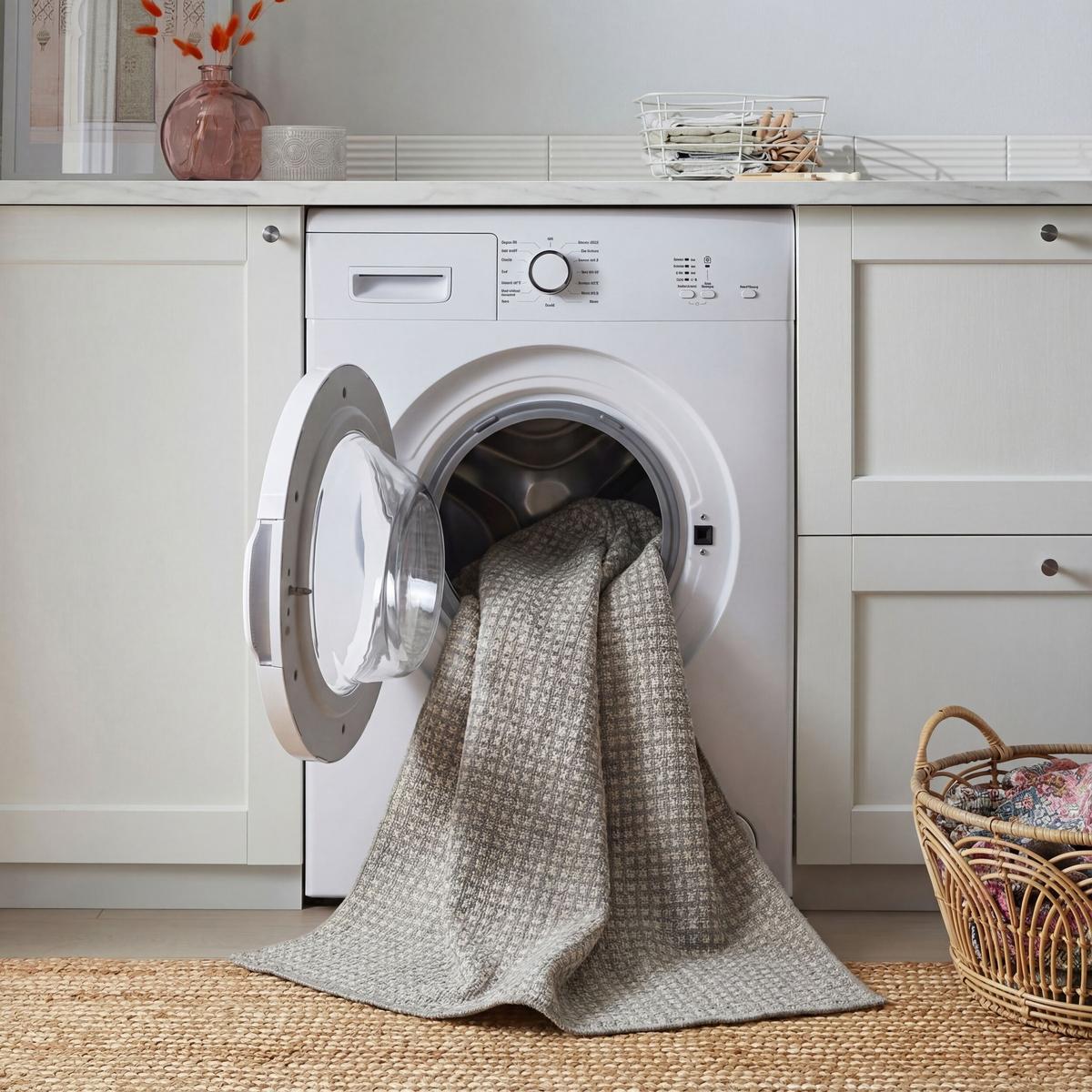 KURZFLORTEPPICH Waschbar NORA, einfarbig, aus Polyester, Grau, 140 x 194 cm - Grau, Textil (194/140cm) - KADIMA DESIGN