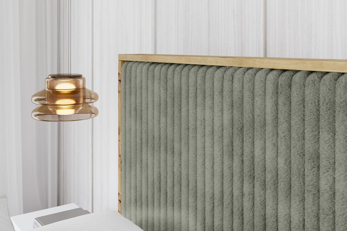 POLSTERBETT mit Bettkasten und Lattenrost, Boxbett mit Kopftei und Stauraum mit Matratze H3/H4 - ENZO10 120x200 Olivgrün - Olivgrün, Holzwerkstoff/Textil (120/200cm) - ALTDECOR