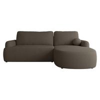 ECKSOFA Loridu Premium, Seite: Rechts - Wengefarben/Schwarz, Holz/Kunststoff (174/250cm) - MIRJAN24