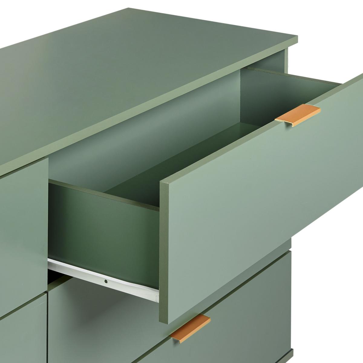 KOMMODE mit 6 Schubladen Grün Walpole - Grün, Holzwerkstoff (158/76/40cm) - Beliani