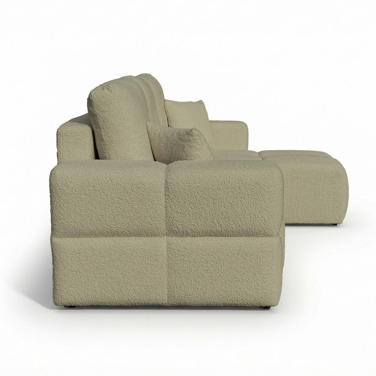 ECKSOFA Denise Mit Schlaffunktion - Grün, Holzwerkstoff/Textil (250/148cm) - Fun Möbel