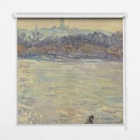 INNENROLLO - Fensterrollo - Rollo - 100x100 cm - Menschen auf dem Wasser - Blau, Kunststoff (100/100/0.5cm) - TULUP