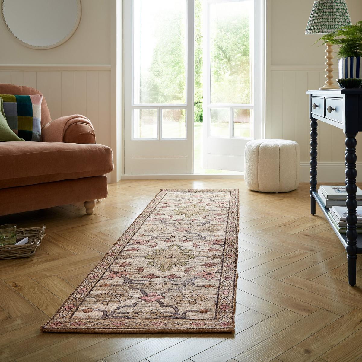 JUTETEPPICH AVILL, orientalisch, Rosa, 60 x 230 cm - Rosa, Textil (230/60cm) - KADIMA DESIGN