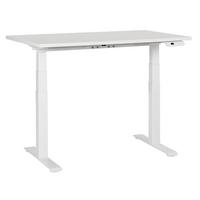 SCHREIBTISCH weiß 120/72 cm elektrisch höhenverstellbar Destines - Weiß, Holz (72/120/63cm) - Beliani
