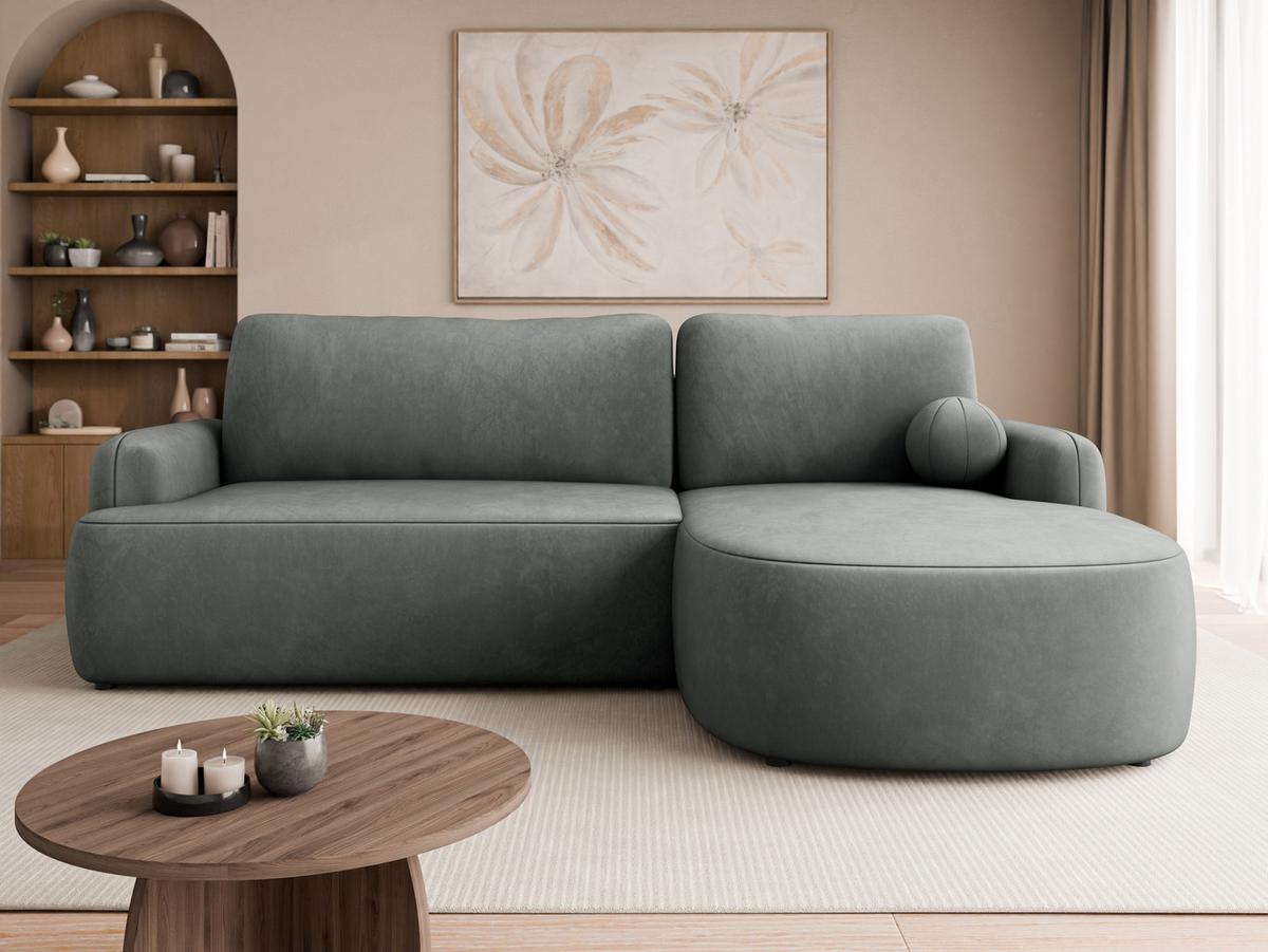 ECKSOFA Loridu, Seite: Rechts - Graphitfarben/Schwarz, Holz/Kunststoff (250/174cm) - MIRJAN24