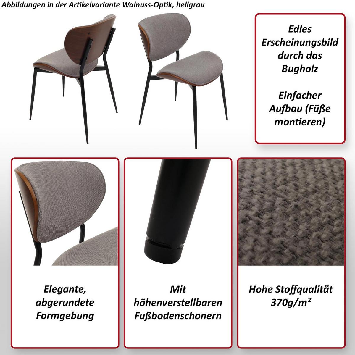 ESSZIMMERSTUHL Beige, Grau - Dunkelgrau/Beige, Textil (51/80/55cm) - MCW