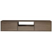 TV-LOWBOARD hängend, 3 Klappen und Ablage, Walnuss, 150 cm - Dunkelbraun, Holzwerkstoff (150.1/30/30cm) - Selsey