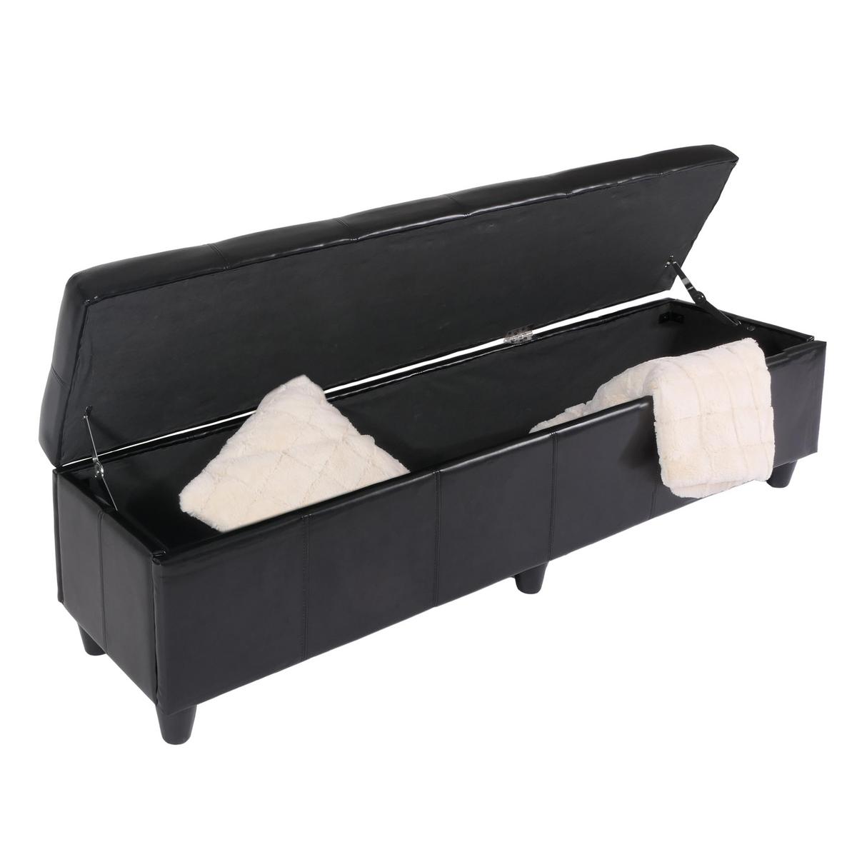 AUFBEWAHRUNGS-TRUHE XXL Schwarz - Schwarz, Textil (180/45/45cm) - MCW