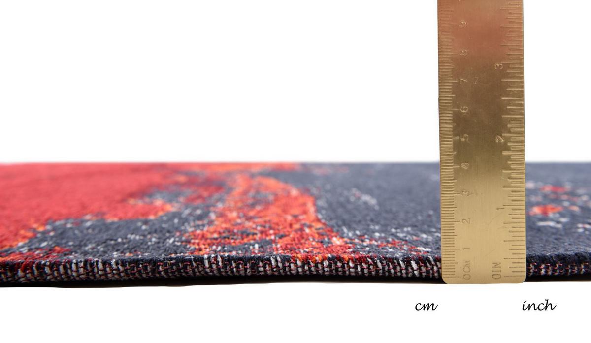 FLACHWEBETEPPICH Cosima 80x160 cm - Rot, Textil (80/160cm) - Gino Falcone