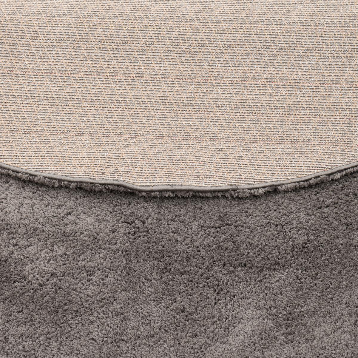 LUXUS SUPER HOCHFLOR SHAGGY TEPPICH LUCA RUND - Anthrazit, Textil (200/200cm) - Pergamon