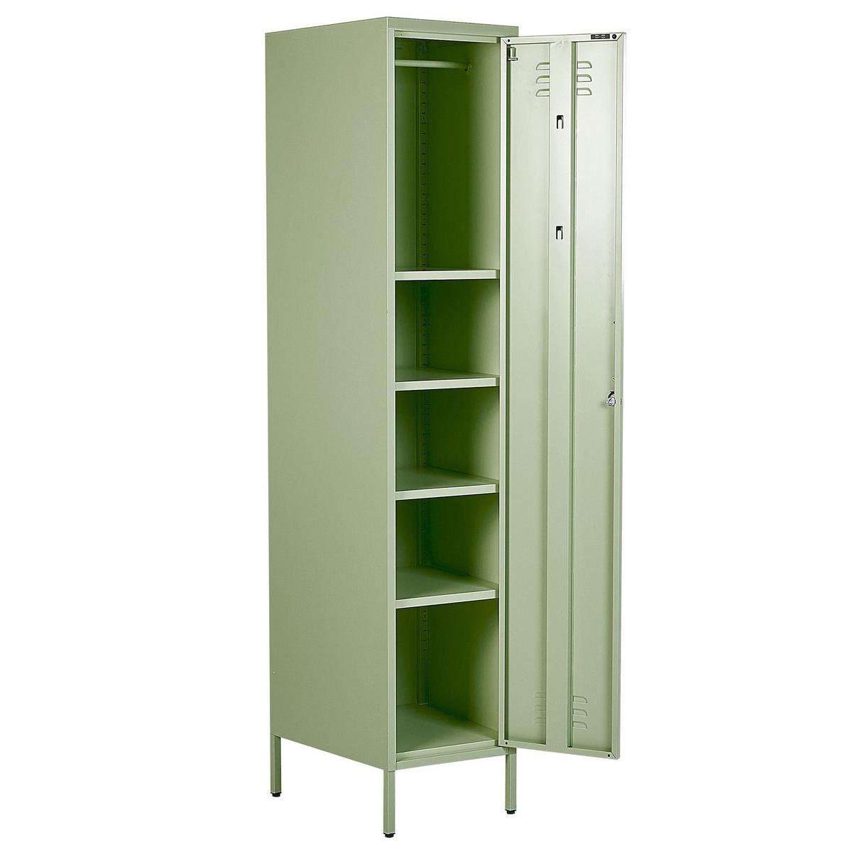 GARDEROBENSCHRANK grün Frome - Grün, Metall (38/185/50cm) - Beliani