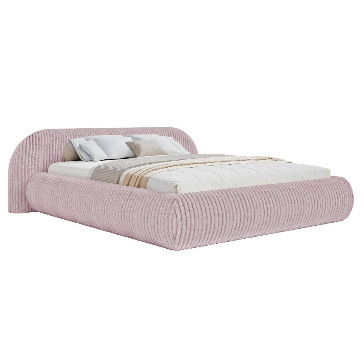 POLSTERBETT Shels Low Rosa 140x200 cm - Pink/Schwarz, Kunststoff/Textil (140/200cm) - Selsey