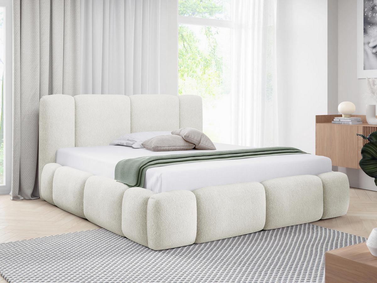 POLSTERBETT Bianco Boucle - Creme, Holz/Textil (120/200cm) - MIRJAN24