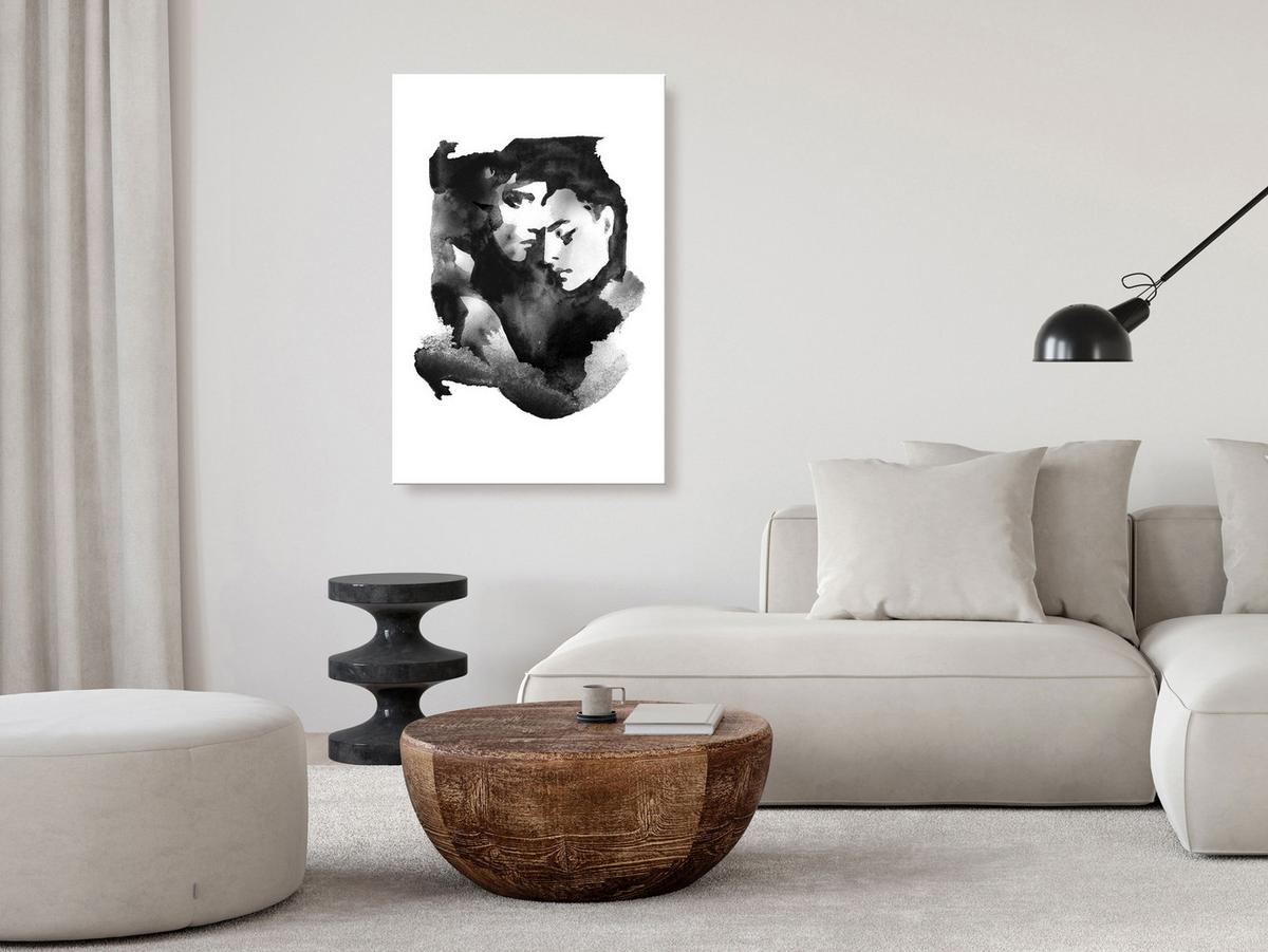 KUNSTDRUCK Schwarz-Weiß 40/60 cm - Schwarz, Textil (40/60cm) - KUNSTLOFT