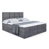 BOXBETT mit Matratze H3 und Lattenrost - NOVA - 140x200 Dunkelgrau - Dunkelgrau, Holzwerkstoff (140/200cm) - ALTDECOR
