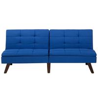 3-SITZER-SCHLAFSOFA Polyester Blau Ronne - Hellblau, Textil (180/76/95cm) - Beliani